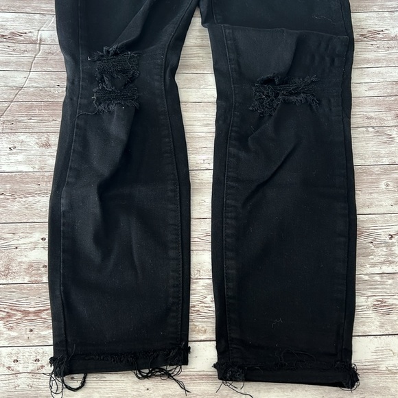 Paige Verdugo Distressed Crop Raw Hem Ripped Knees Midrise Skinny Jeans - Picture 7 of 13